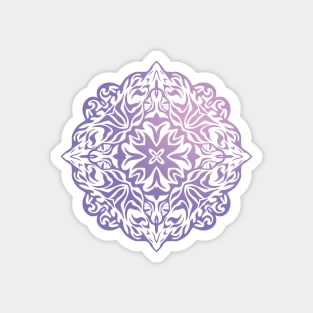 Polynesian style tattoo mandala purple Magnet