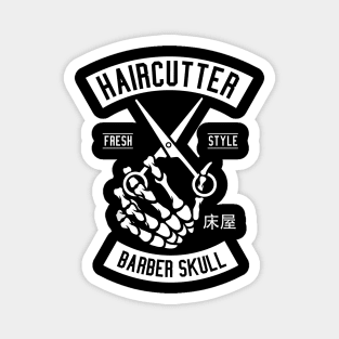 Barber Skull Magnet