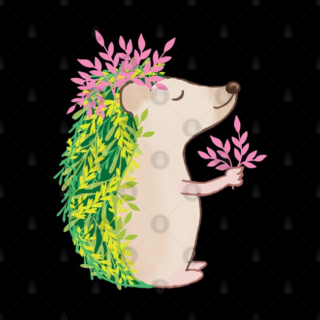 cute plant hedgehog by pixspatter