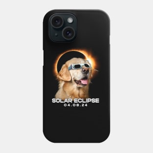 Celestial Golden Retriever Eclipse: Trendy Tee for Dog Enthusiasts Phone Case