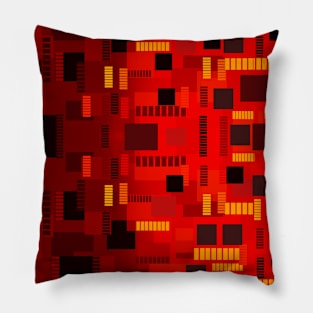 Abstract Red and Yellow Pillow