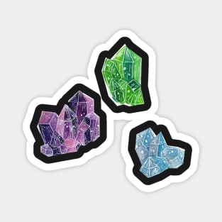 Gems and Mineral Trio Stickers- Cute and Trendy Stickers- Magnet