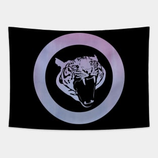 Roaring Tiger Line Drawing Tapestry