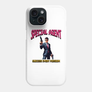 special agent man with gun Phone Case