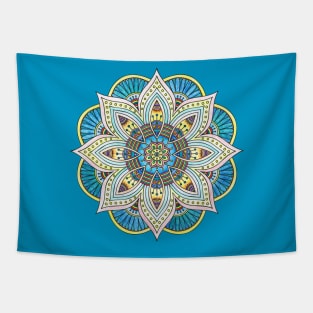 Peacock mandala Tapestry