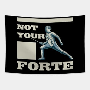 Note your Forte Vintage Saber Fencing Sword and Epee Fencer Tapestry