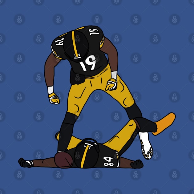 Juju Smith-Schuster And Antonio Brown Celebration by rattraptees