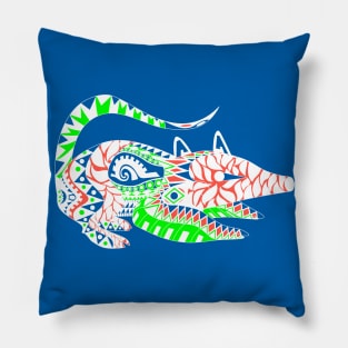 possum tlacuache tribal pattern ecopop Pillow