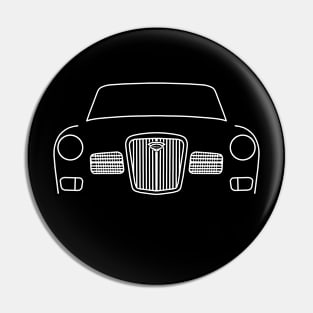 Wolseley 16/60 classic car outline graphic (white) Pin