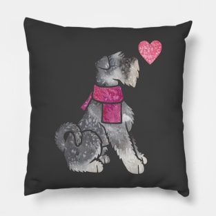 Watercolour Standard Schnauzer Pillow