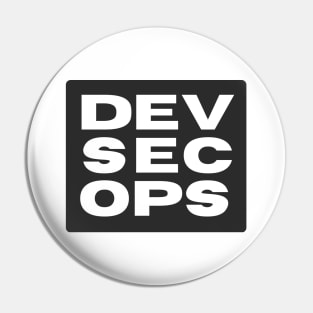 DevSecOps Development Security Operations Minimalist Black Background Pin