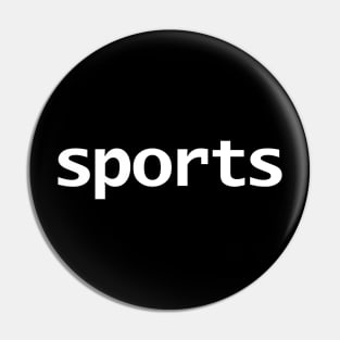 Sports Minimal Typography White Text Pin