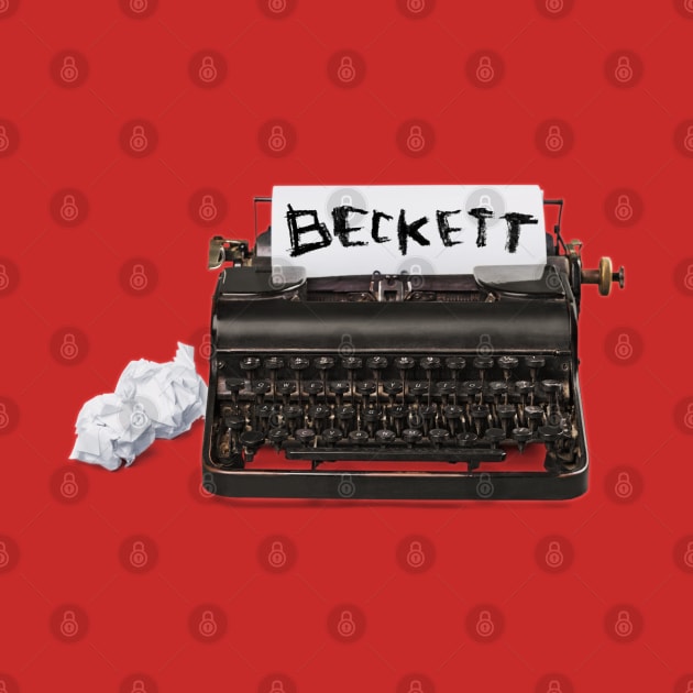 Typewriter Beckett, Gift for Writer by badlydrawnbabe