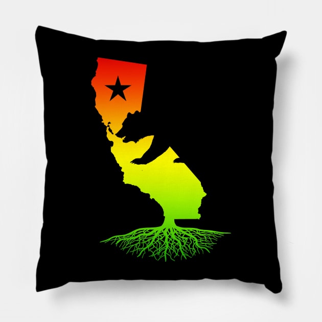 California Roots (Rasta surfer colors) Pillow by robotface