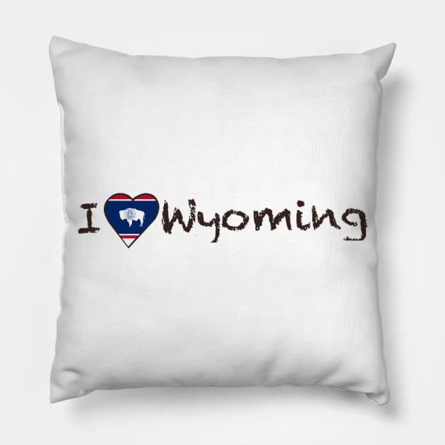 I love Wyoming Pillow by JellyFish92