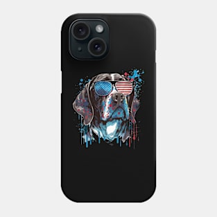 Pointer dog 4th of July Phone Case