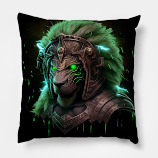 Emerald Warrior Lion Pillow