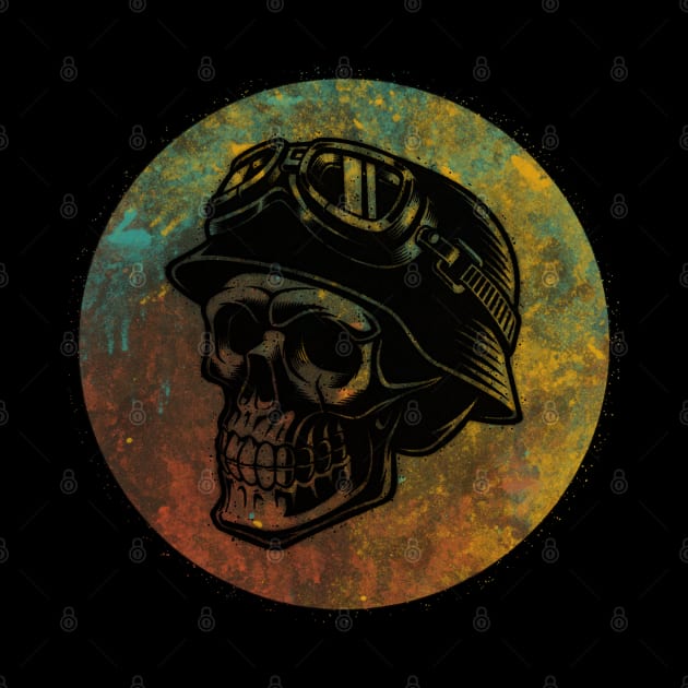 skull motorcycle vintage by fathiali