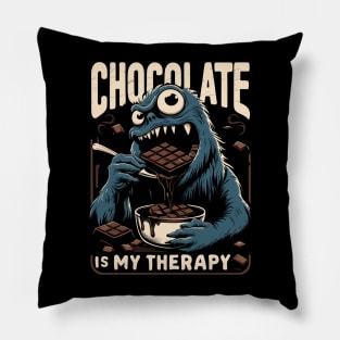 Chocolate lover therapy monster Pillow