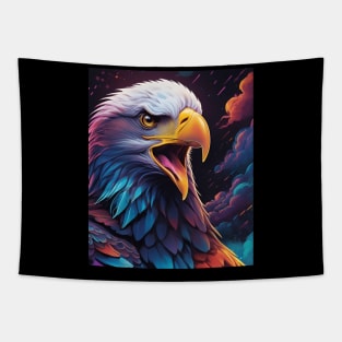 Bald Eagle Head Multi-Colored Tapestry