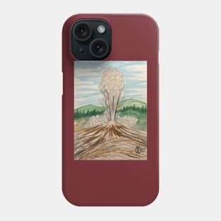 Old Faithful geyser Phone Case