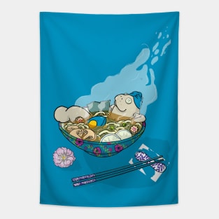 Ramen onsen manatee Tapestry