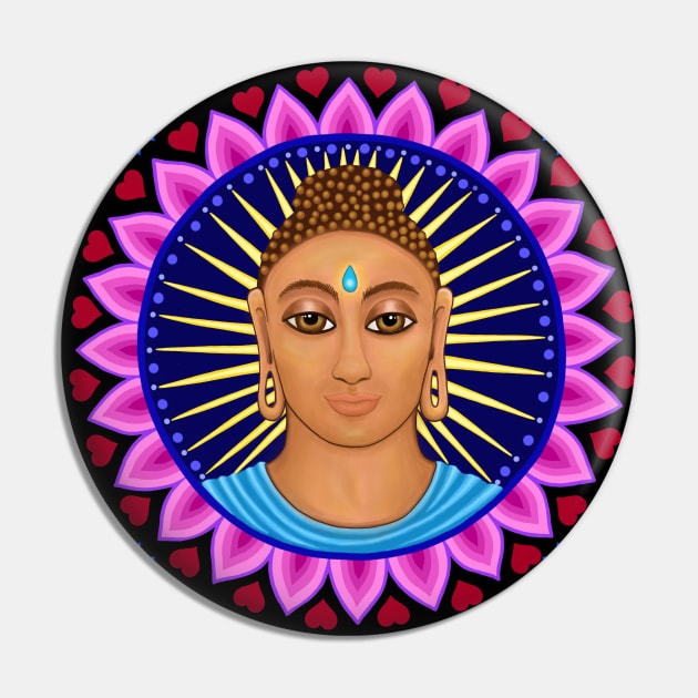 Sacred Buddha Mandala Pin by SoozieWray