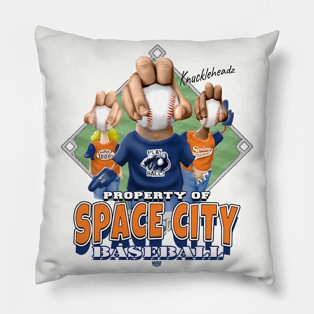 Knucklehead for Space City Baseball Pillow by MudgeSportswear