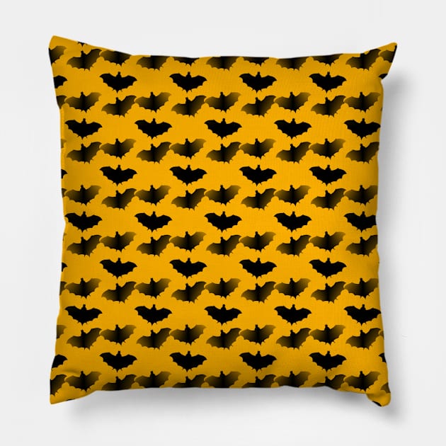 HAPPY Halloween Black Bats Pillow by SartorisArt1