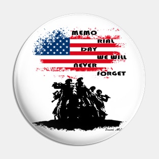 Memorial Day USA Pin