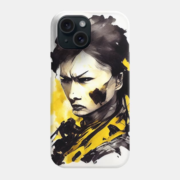 Warrior Woman Wild Nature Free Spirit Art Brush Painting Phone Case by Cubebox