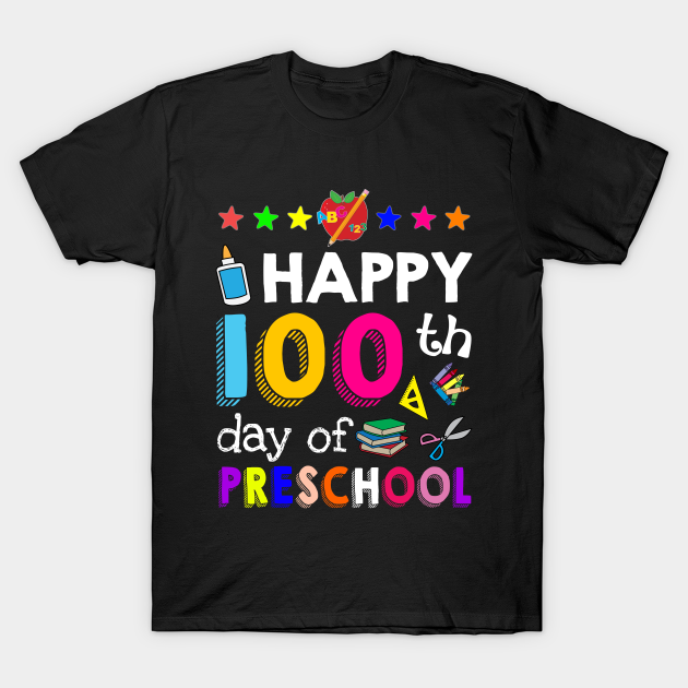 Discover Happy 100 Days Of preschool Awesome T shirt For K - Trend - T-Shirt