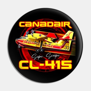 Canadair cl-415 Super Scooper firebomber Aircraft Pin