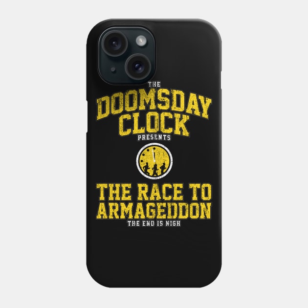 Doomsday Clock Race to Armageddon Phone Case by huckblade