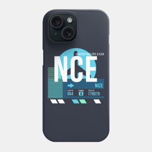 Nice (NCE) Airport // Sunset Baggage Tag Phone Case