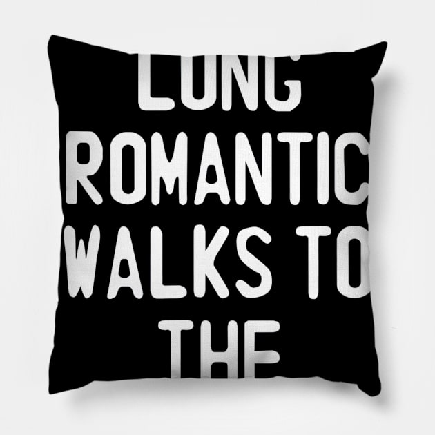 I Enjoy Long Romantic Walks To The Taco Truck Pillow by CovidStore