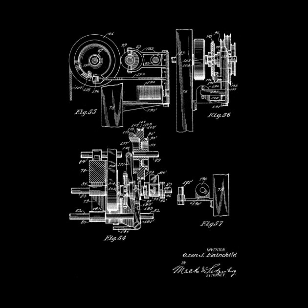 Automatic Bowling Machine Vintage Patent Drawing by TheYoungDesigns