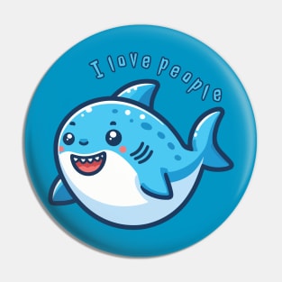 Shark love people Pin