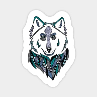 Aqua Wolf Magnet