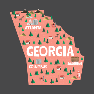 Georgia illustrated map T-Shirt