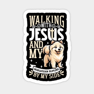 Jesus and dog - Norwegian Buhund Magnet