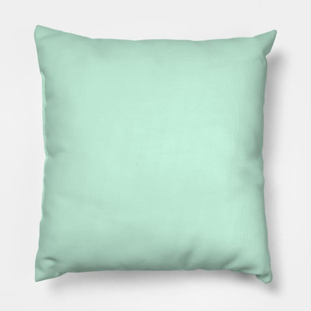 Pastel Green Plain Solid Color Pillow by squeakyricardo