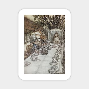 Alice in Wonderland Tea Party, Arthur Rackham Magnet