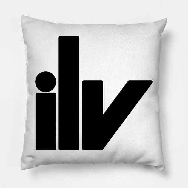 ilv Plain Black Pillow by ILV