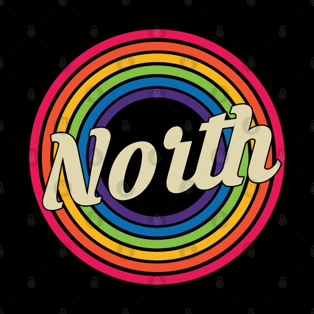 North - Retro Rainbow Style by MaydenArt