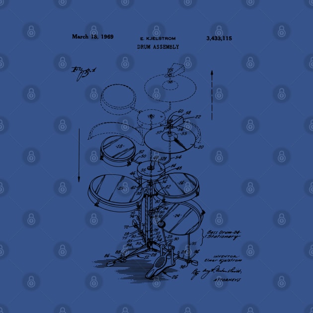 Drummer Gift Idea - Drum Assembly Kit Blueprint by MadebyDesign