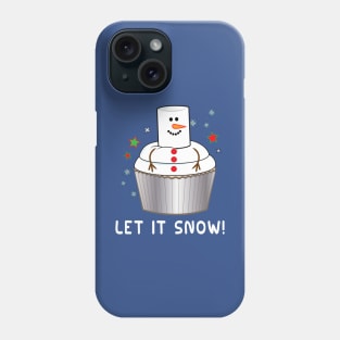 Funny Melting Snowman Cupcake: Let it Snow! Phone Case