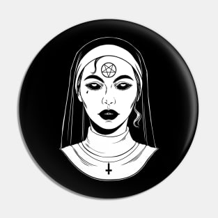 Satanic Nun. Bad Nun Pin