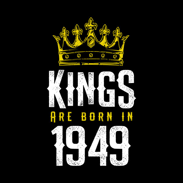 kings are born 1949 birthday quote crown king birthday party gift by thepersianshop