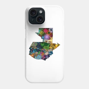 Spirograph Patterned Guatemala Administrative Divisions Map Phone Case